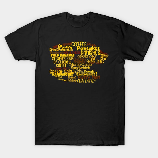 Our Favorite Diner T-Shirt by CaffeinatedWhims